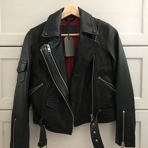 All Saints Harland Black Leather Jacket